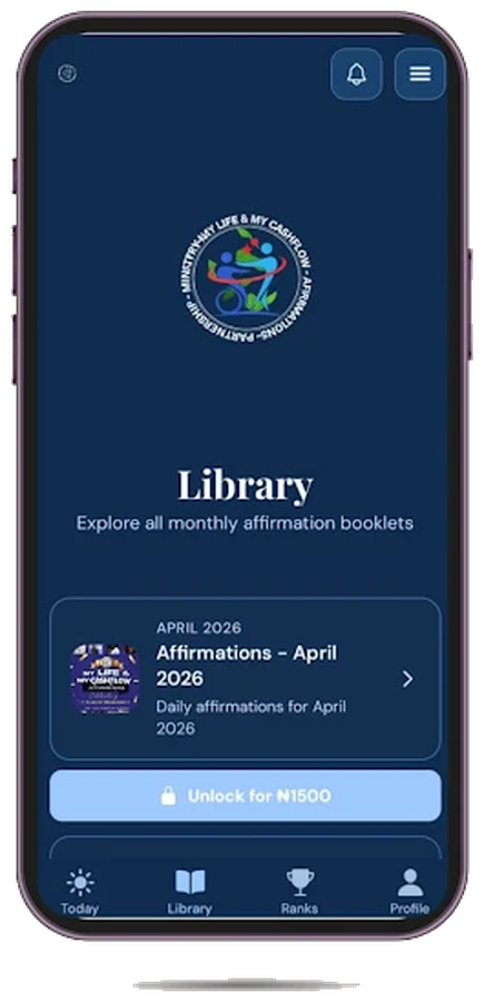 App library screen showing monthly booklets